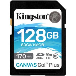 Kingston SDXC Canvas Go Plus 128GB 170R C10 UHS-I U3 V30 SDG3/128GB