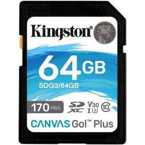 Kingston SDXC Canvas Go Plus 64GB 170R C10 UHS-I U3 V30 SDG3/64GB