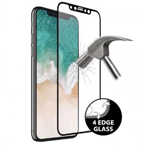 Puro Premium Full Edge Tempered Glass pro iPhone XS Max černý ráměček