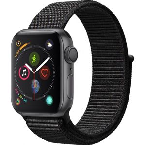 Apple Watch Series 4, 40mm Space Grey Aluminium Case with Black Sport Loop MTVF2WB/A