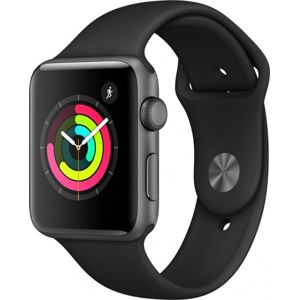Apple Watch Series 3, 42mm Space Grey Aluminium Case with Black Sport Band MTH22MP/A