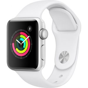 Apple Watch Series 3, 38mm Silver Aluminium Case with White Sport Band MTGN2MP/A