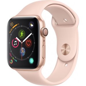Apple Watch Series 4, 44mm Gold Aluminium Case with Pink Sand Sport Band MTVW2WB/A