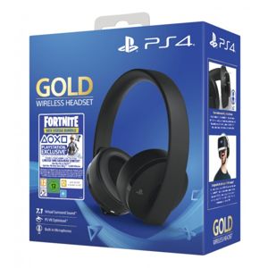 Sony PS4 Gold Wireless Headset + Fortnite content (PS4)