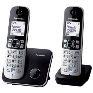 Telefon Panasonic KX-TG6812PDB DUO černý
