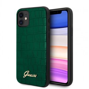 Guess Croco Case iPhone 11 zelený