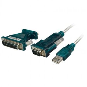 LogiLink adaptér USB 2.0 USB/sériový + adaptér D-SUB 9pin/25pin (Win8) UA0042A