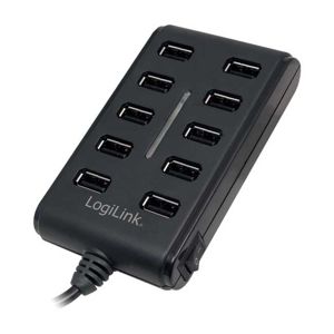 LogiLink Hub 10x slot USB 2.0 se zdrojem a vypínačem UA0125