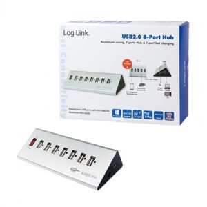 LogiLink USB Hub 7portový stříbrný [UA0225]