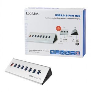 LogiLink USB Hub 7portový stříbrný [UA0228]
