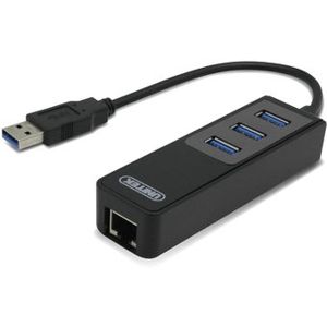 Unitek adaptér USB 3.0 - Gigabit Ethernet + Hub 3x USB 3.0 [Y-3045]
