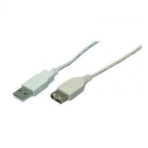 LogiLink prodlužovací kabel USB 2.0 3.0m, šedý CU0011