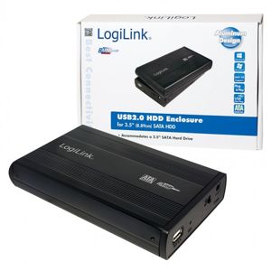 LogiLink externí box pro 3.5'' SATA HDD USB 2.0 černý UA0082