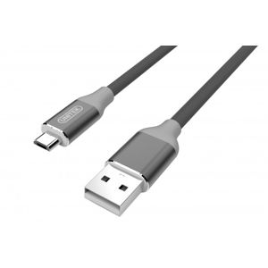 Unitek Premium USB - micro USB 1.0m, nylon, šedý [Y-C4026AGY]