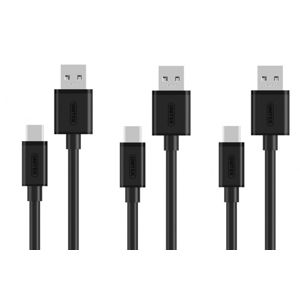 Unitek kabel micro USB High Speed 3x 0.3m černý [Y-C4008BK]