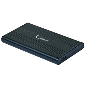 Gembird box USB 2.0 pro disk 2.5" SATA, hliník, černý