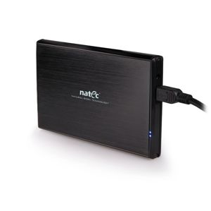 Natec Rhino Externí box USB 3.0 pro disk 2.5" SATA, černý hliník (NKZ-0337)