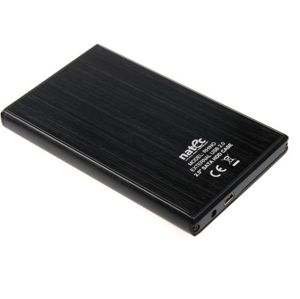 Natec Rhino box USB 2.0 pro disk 2.5" SATA, černý hliník (NKZ-0275)