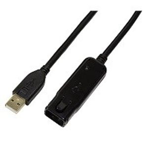 LogiLink kabel USB 2.0 24m, Active Repeater, černý UA0263